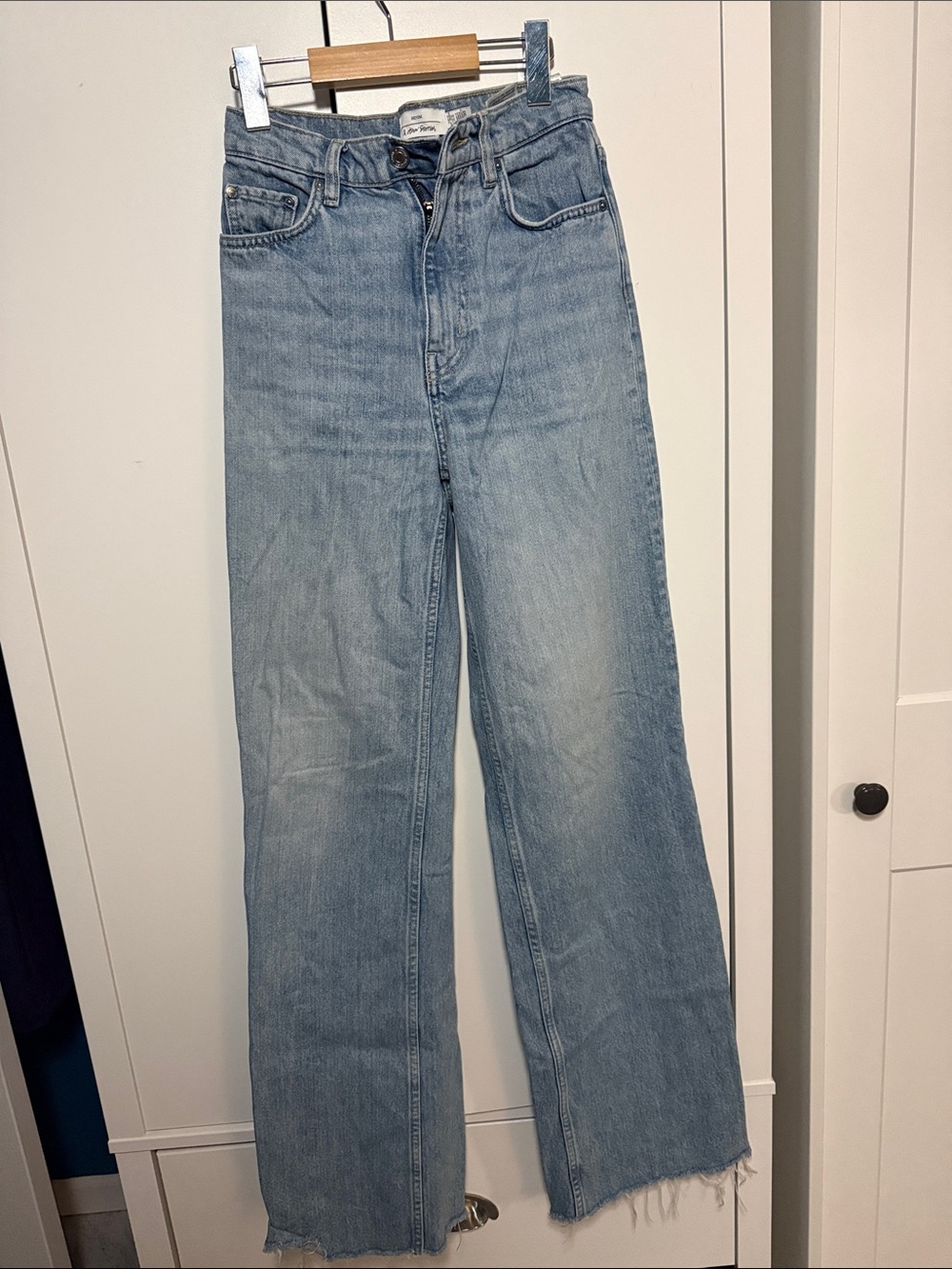 High-Rise Light Blue Wide-Leg Jeans